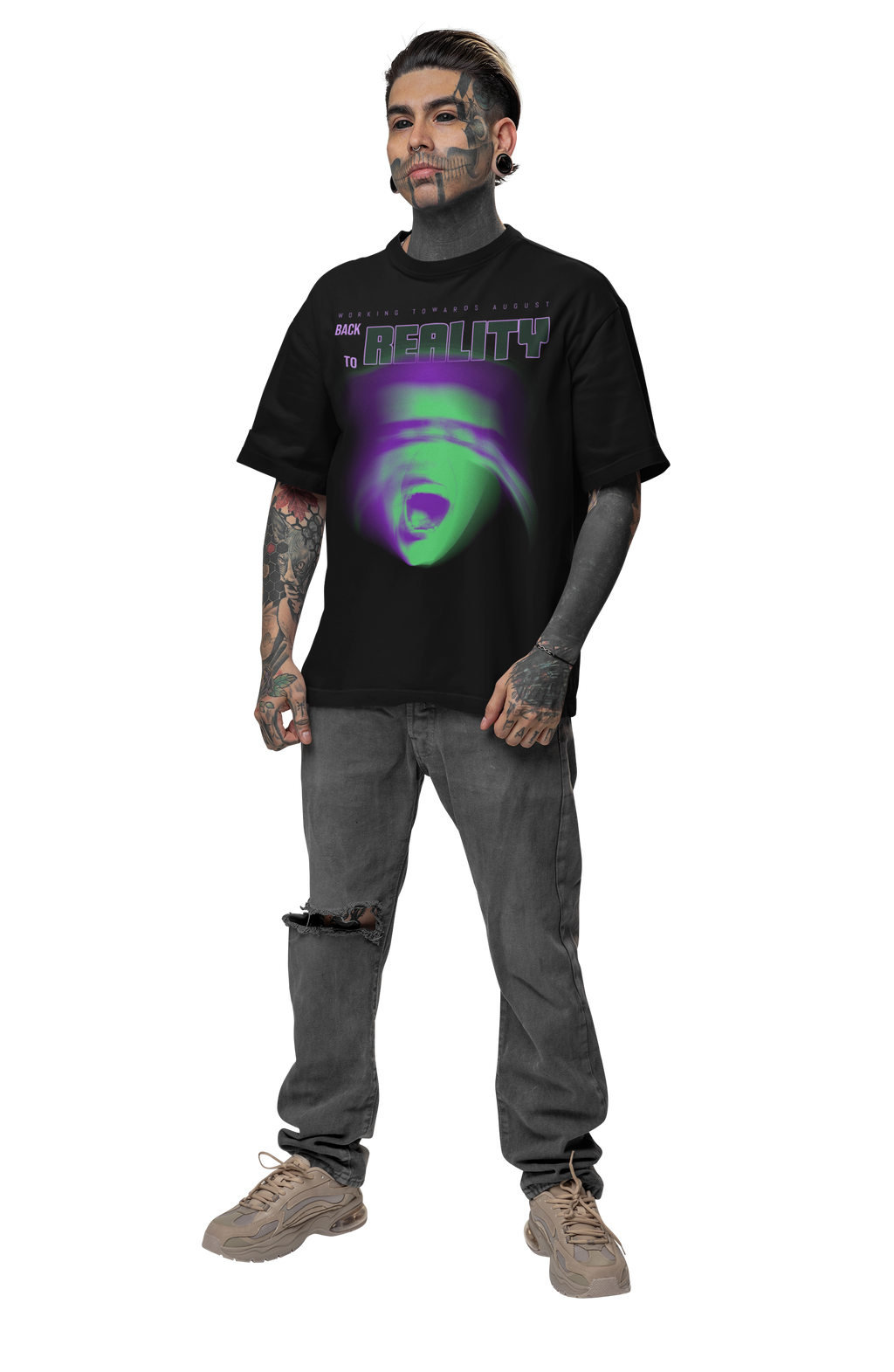 Working Towards August "BACK TO REALITY" Premium Heavyweight Tee