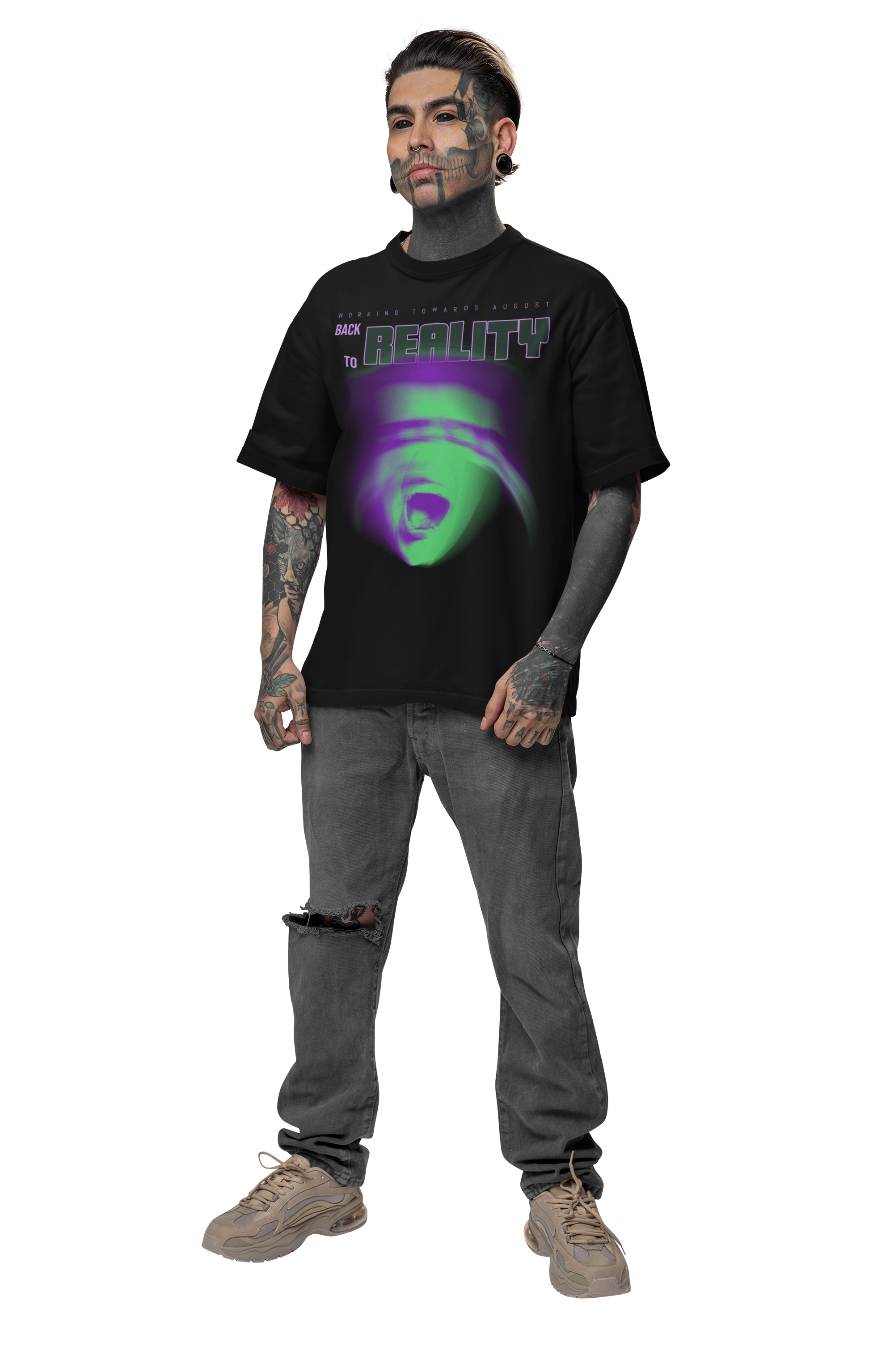 Working Towards August "BACK TO REALITY" Premium Heavyweight Tee