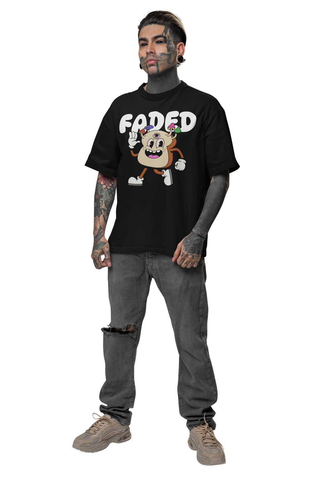 Faded Mushroom Sandwich Heavyweight Premium Tee