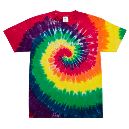 Embroidered Everything Fades Oversized Tie-Dye T-Shirt