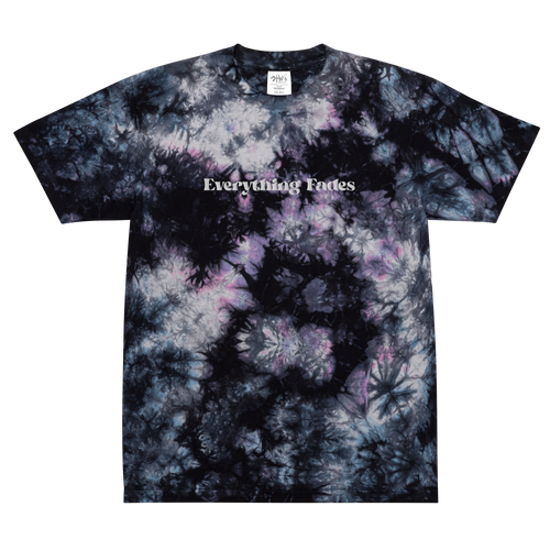 Embroidered Everything Fades Oversized Tie-Dye T-Shirt - Faded Fabrics