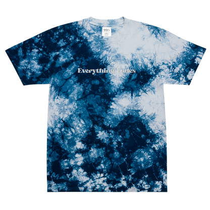 Embroidered Everything Fades Oversized Tie-Dye T-Shirt