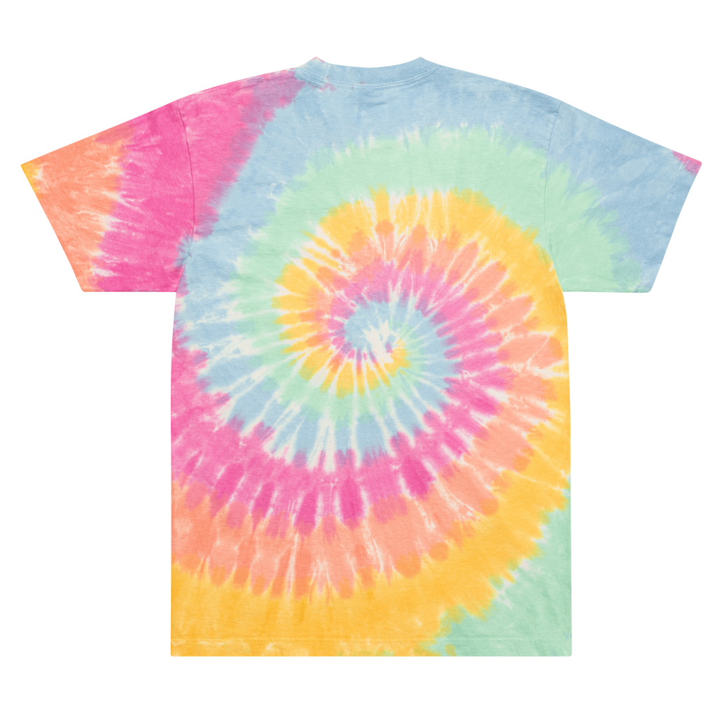 Embroidered Everything Fades Oversized Tie-Dye T-Shirt