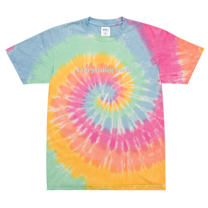 Embroidered Everything Fades Oversized Tie-Dye T-Shirt