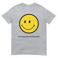 Smiley "Live a happy life, Everything Fades" T-Shirt - Faded Fabrics