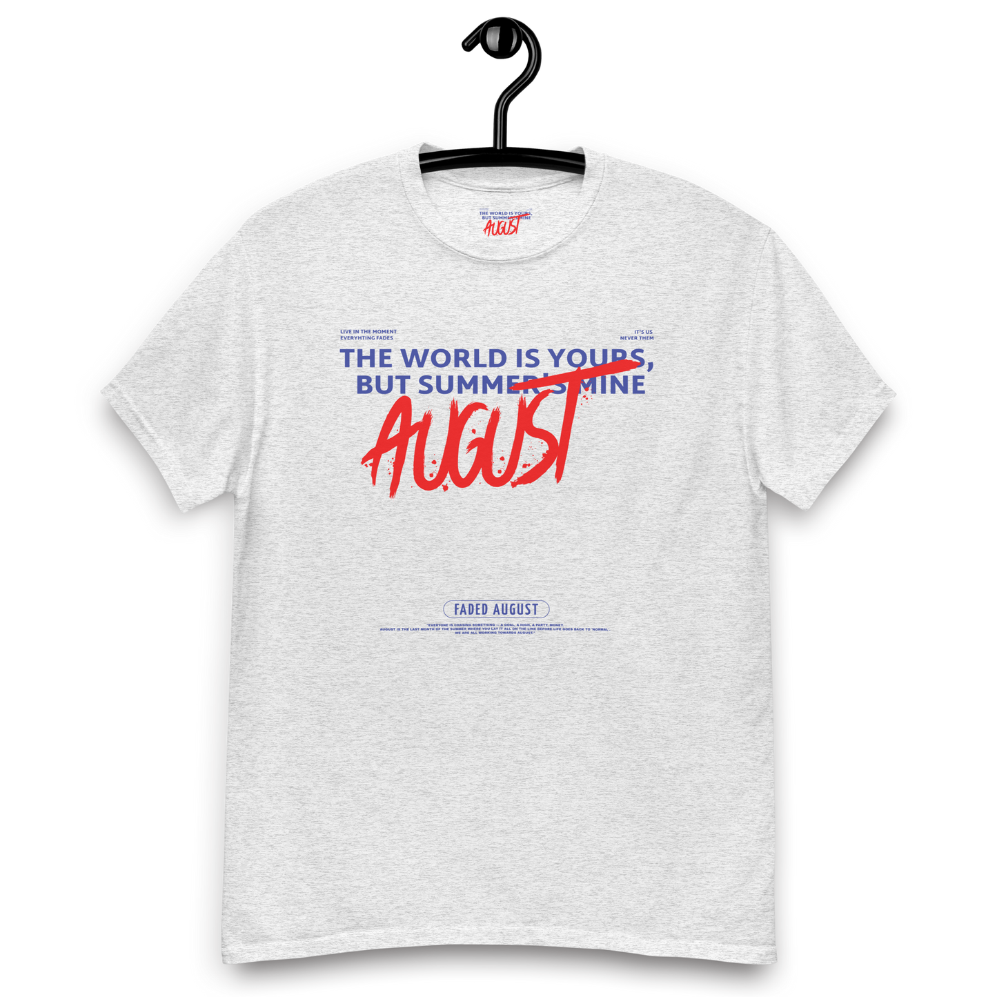 Faded August (Red/Blue Logo) Official Unisex Classic Tee