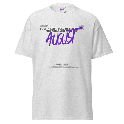 Faded August Gerri (Purple/Grey Logo) Official Unisex Classic Tee