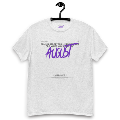 Faded August Gerri (Purple/Grey Logo) Official Unisex Classic Tee