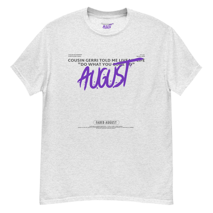 Faded August Gerri (Purple/Grey Logo) Official Unisex Classic Tee