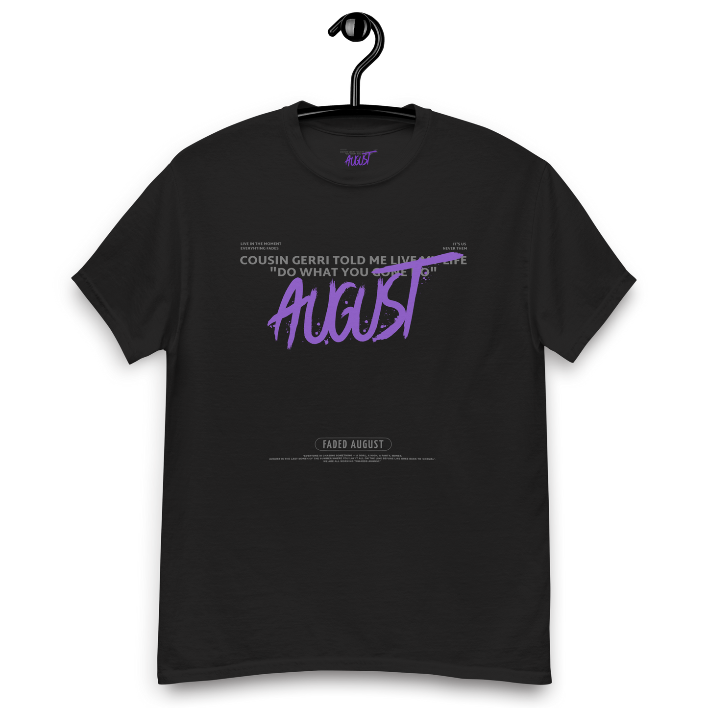 Faded August Gerri (Purple/Grey Logo) Official Unisex Classic Tee