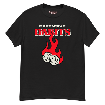 Expensive Habits (Rolling Dice) (Red Logo) Unisex Tee