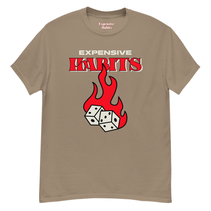 Expensive Habits (Rolling Dice) (Red Logo) Unisex Tee