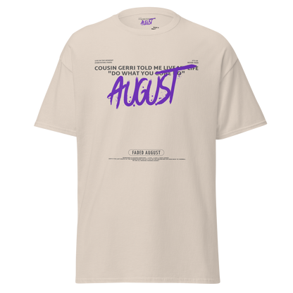 Faded August Gerri (Purple/Grey Logo) Official Unisex Classic Tee