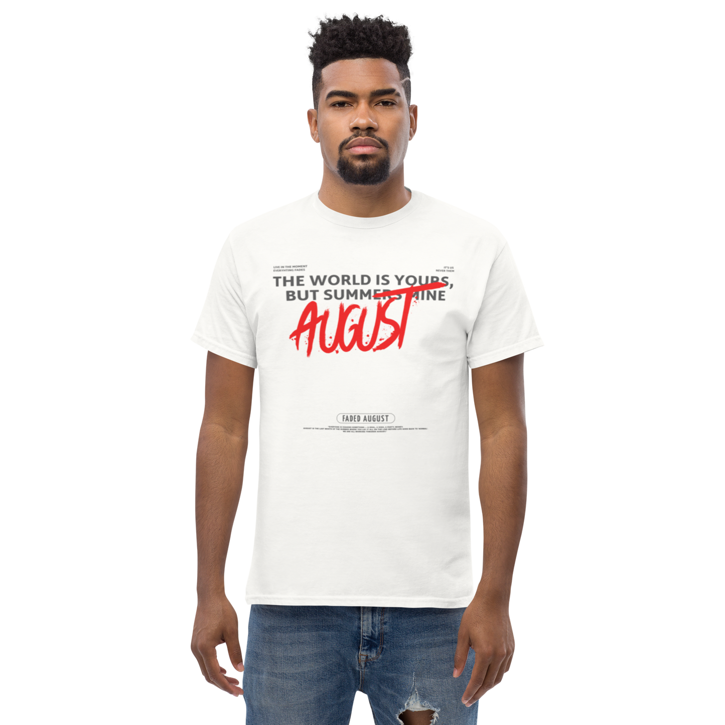 Faded August (Red/Grey Logo) Official  Unisex Classic Tee