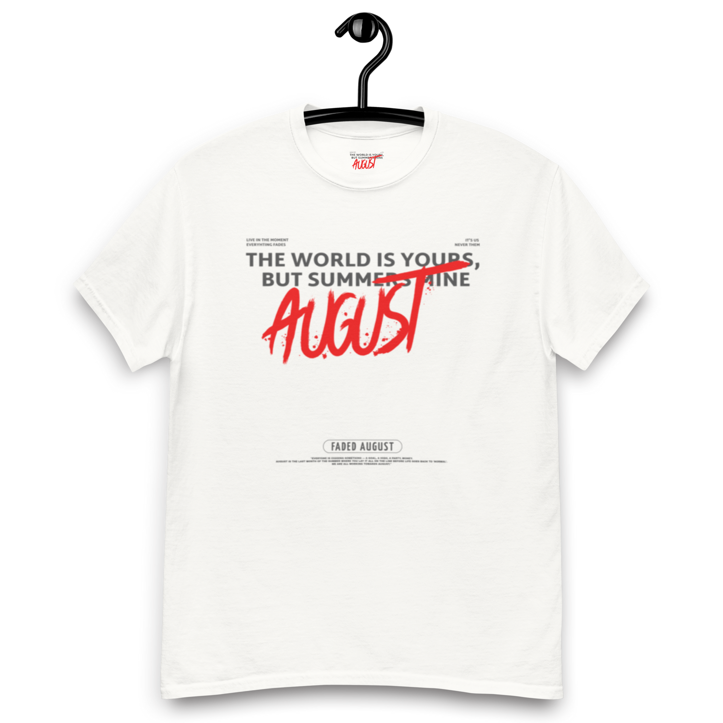 Faded August (Red/Grey Logo) Official  Unisex Classic Tee