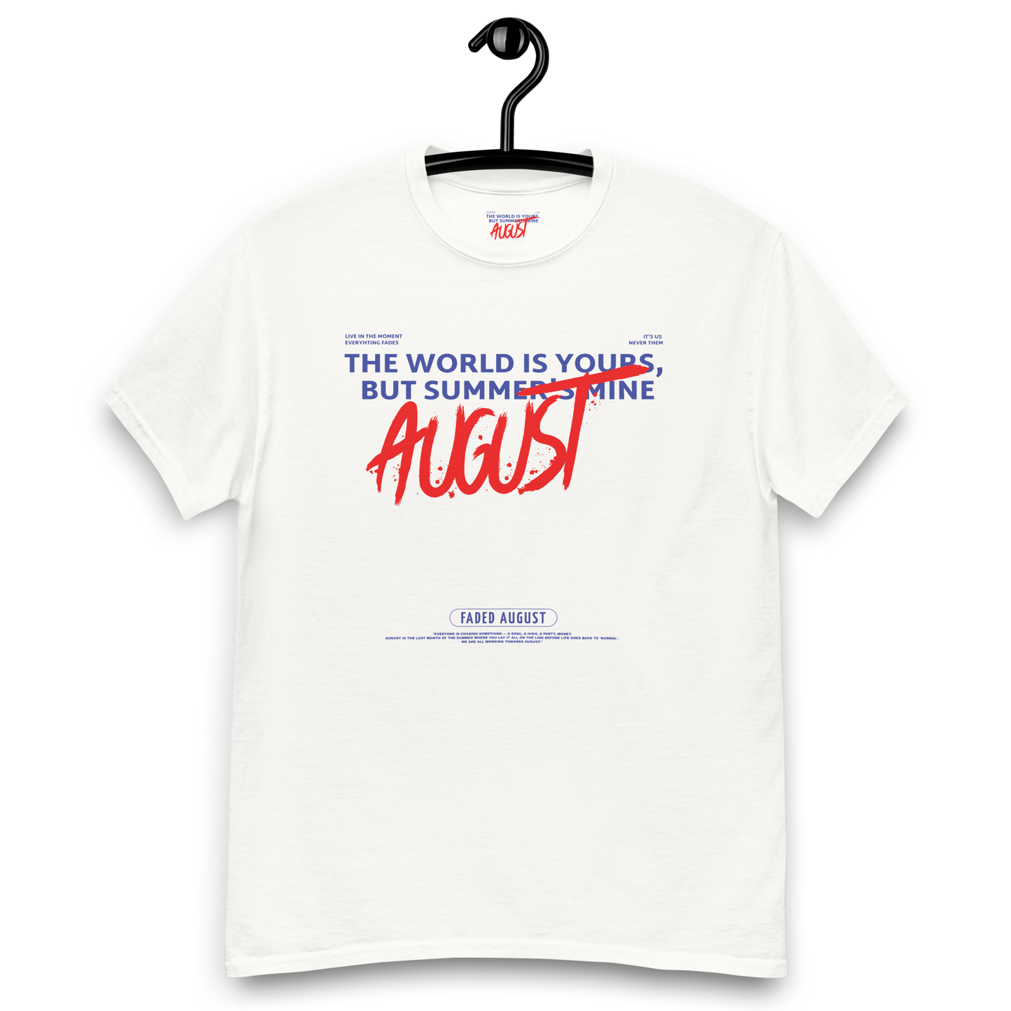 Faded August (Red/Blue Logo) Official Unisex Classic Tee