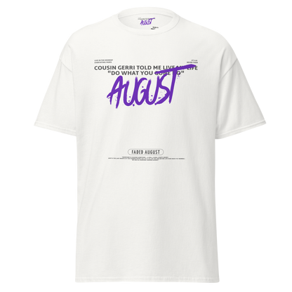 Faded August Gerri (Purple/Grey Logo) Official Unisex Classic Tee