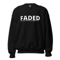 Faded (Subtle Blue Logo) "Live In The Moment" Unisex Sweatshirt - Faded Fabrics