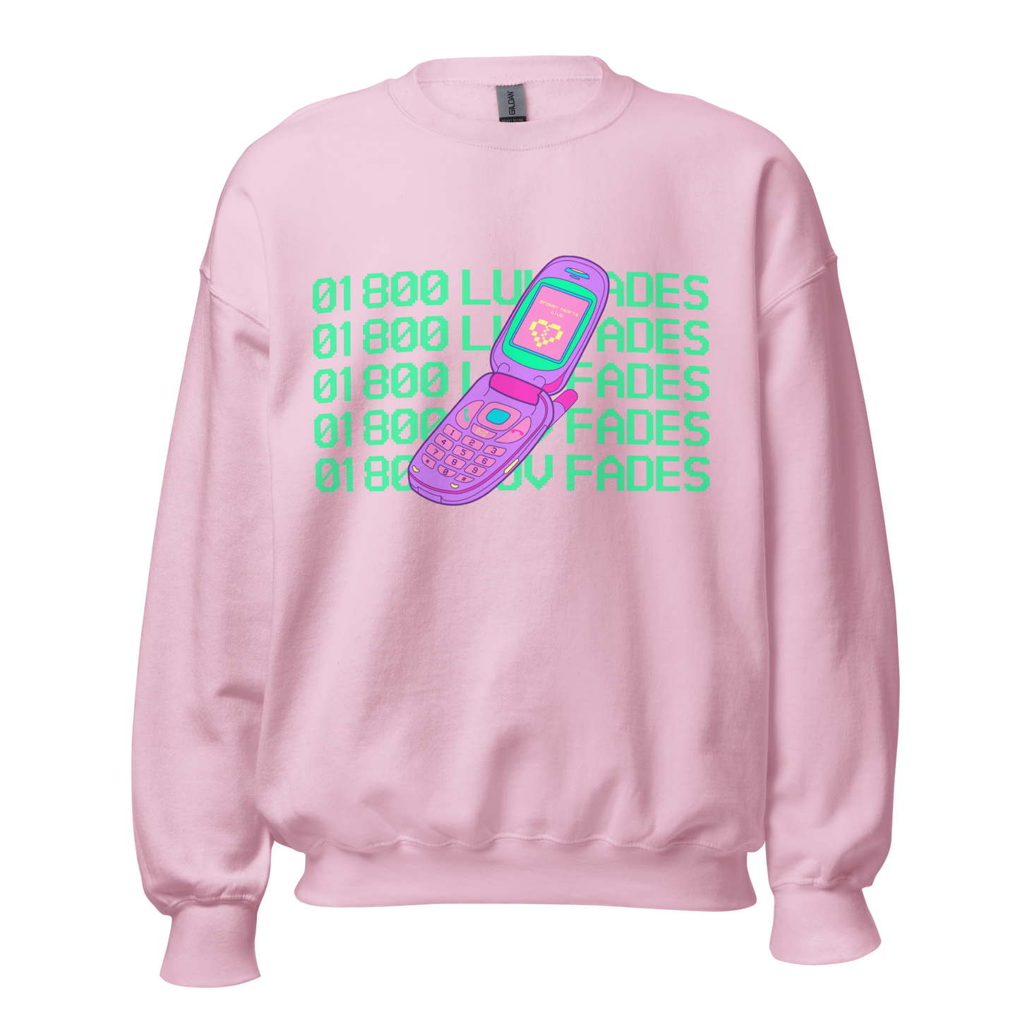 1-800-LUV-FADES "Broken Heart Club Cellphone" Unisex Sweatshirt