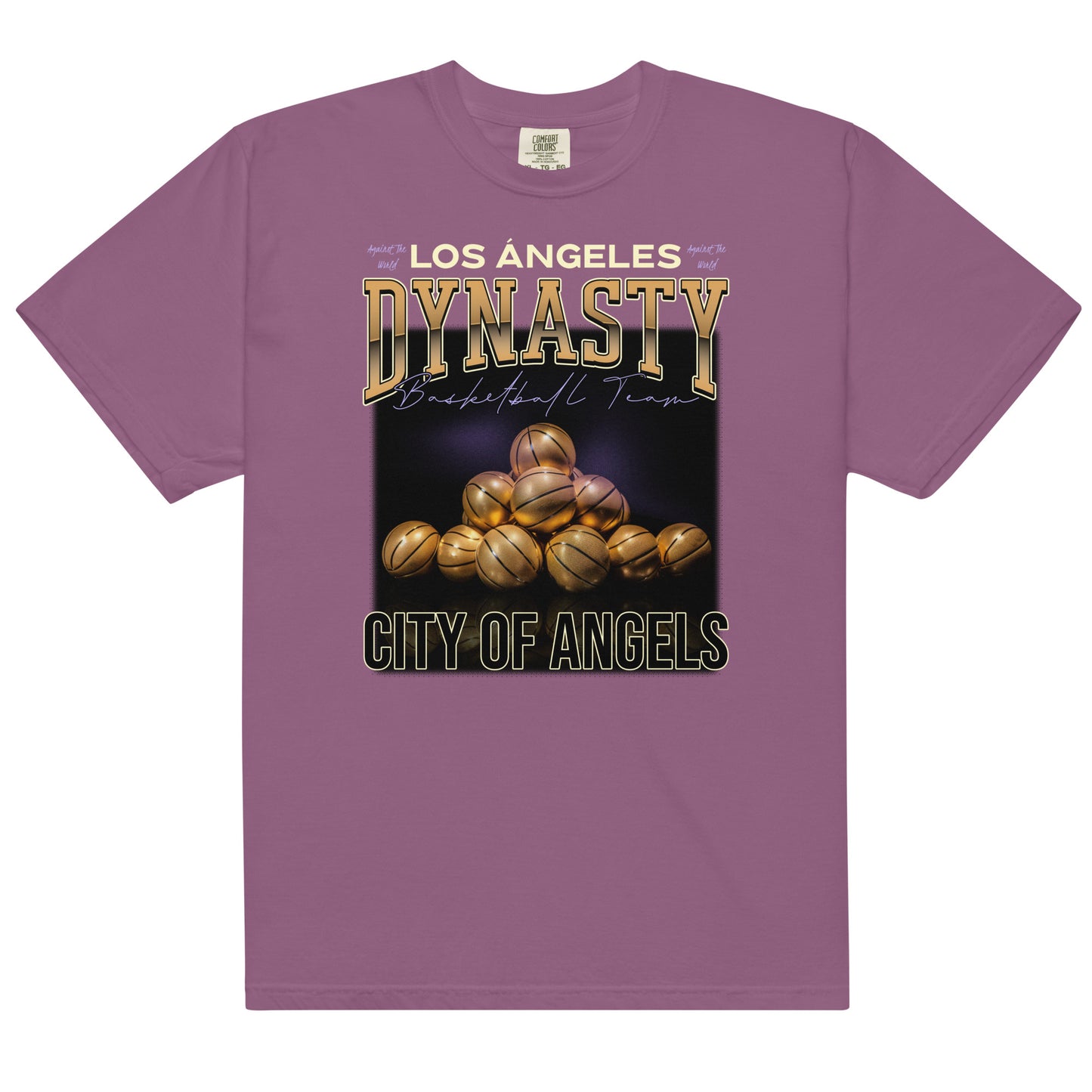 45: Los Angeles Basketball Heavyweight T-Shirt