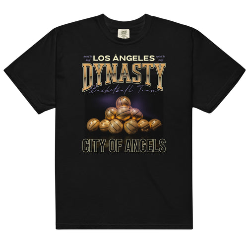45: Los Angeles Basketball Heavyweight T-Shirt - Faded Fabrics