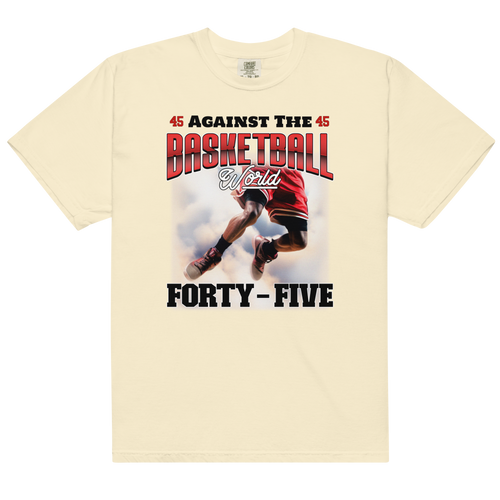 45: Against The World Air Goat Heavyweight Unisex T-Shirt - Faded Fabrics