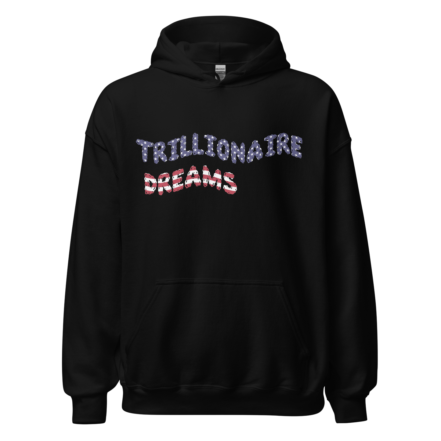 Trillionaire Dreams American Flag Wavy Logo Unisex Hoodie