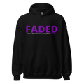 Faded (Purple Logo) "Live In The Moment" Unisex Hoodie - Faded Fabrics