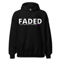 Faded (Subtle Purple Logo) "Live The Moment" Unisex Hoodie - Faded Fabrics