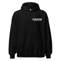 Faded (Subtle Orange Logo/Left Breast/Back Logo) "Live In The Moment" Unisex Hoodie - Faded Fabrics