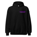 Faded (Purple Logo/Left Breast/Back Logo) "Live In The Moment Unisex Hoodie - Faded Fabrics