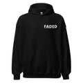 Faded (Subtle Purple Logo/Left Breast/Back Logo) "Live In The Moment" Unisex Hoodie - Faded Fabrics
