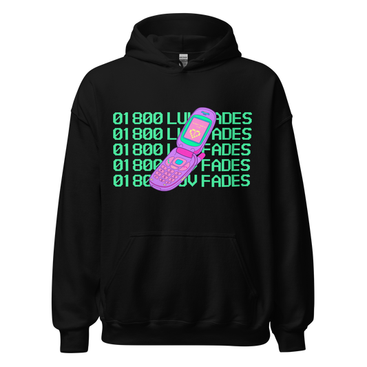 1-800-LUV-FADES "Broken Heart Club Cellphone" Unisex Hoodie