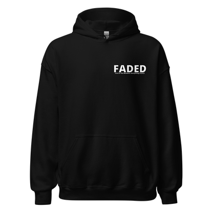 Faded (Subtle Grey Logo/Left Breast/Back Logo) "Live In The Moment" Unisex Hoodie