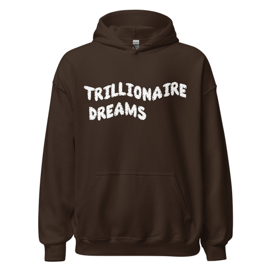 Trilionaire Dreams White Wavy Unisex Hoodie