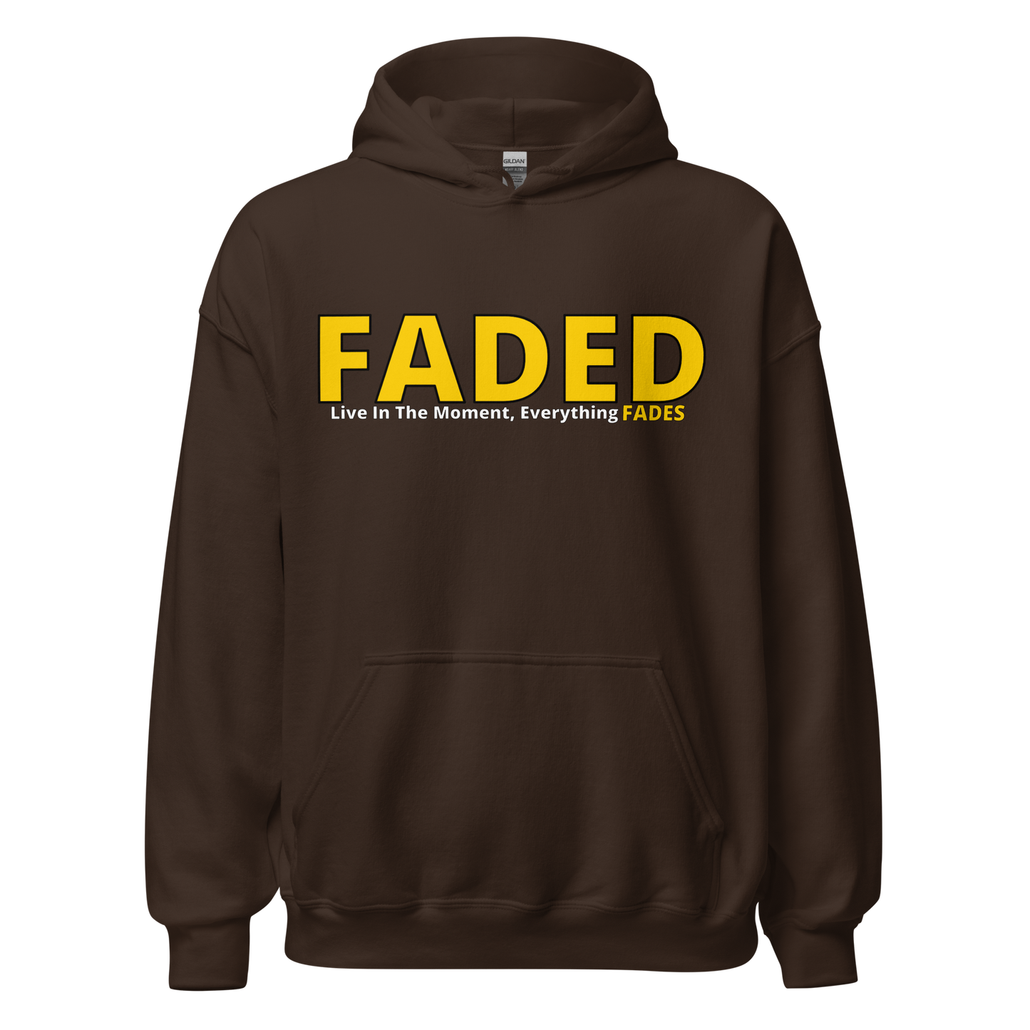 Faded (Yellow Logo) “Live In The Moment” Unisex Hoodie