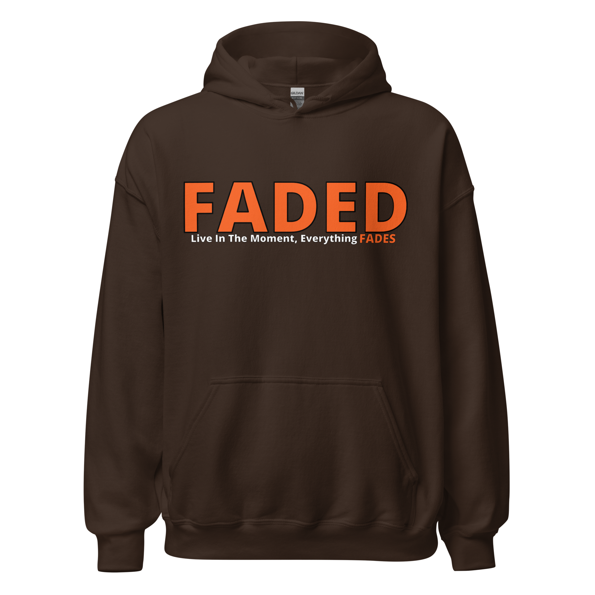 Faded (Orange Logo) “Live In The Moment” Unisex Hoodie