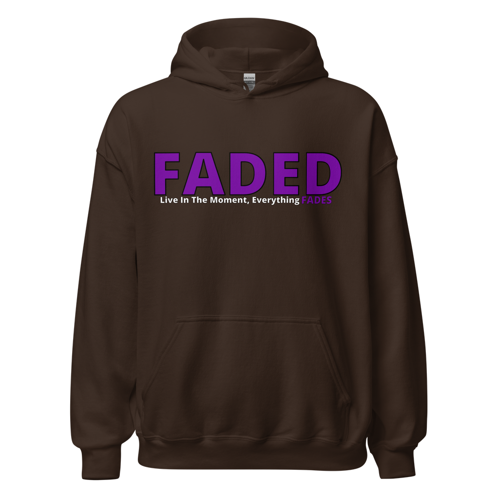 Faded (Purple Logo) "Live In The Moment" Unisex Hoodie