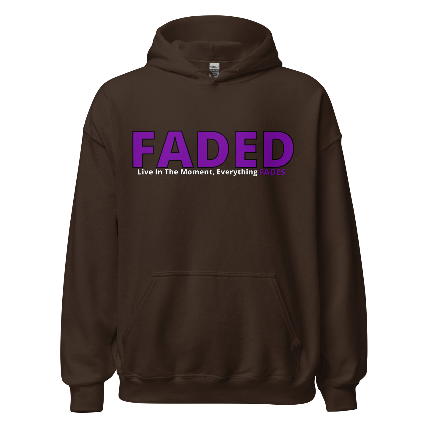 Faded (Purple Logo) "Live In The Moment" Unisex Hoodie