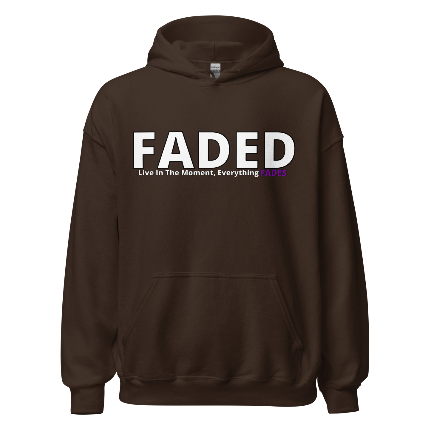 Faded (Subtle Purple Logo) "Live The Moment" Unisex Hoodie