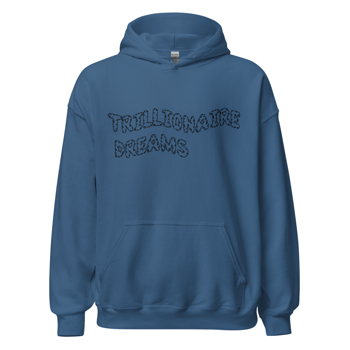 Trillionaire Dreams Black Outline Wavy Logo Unisex Hoodie