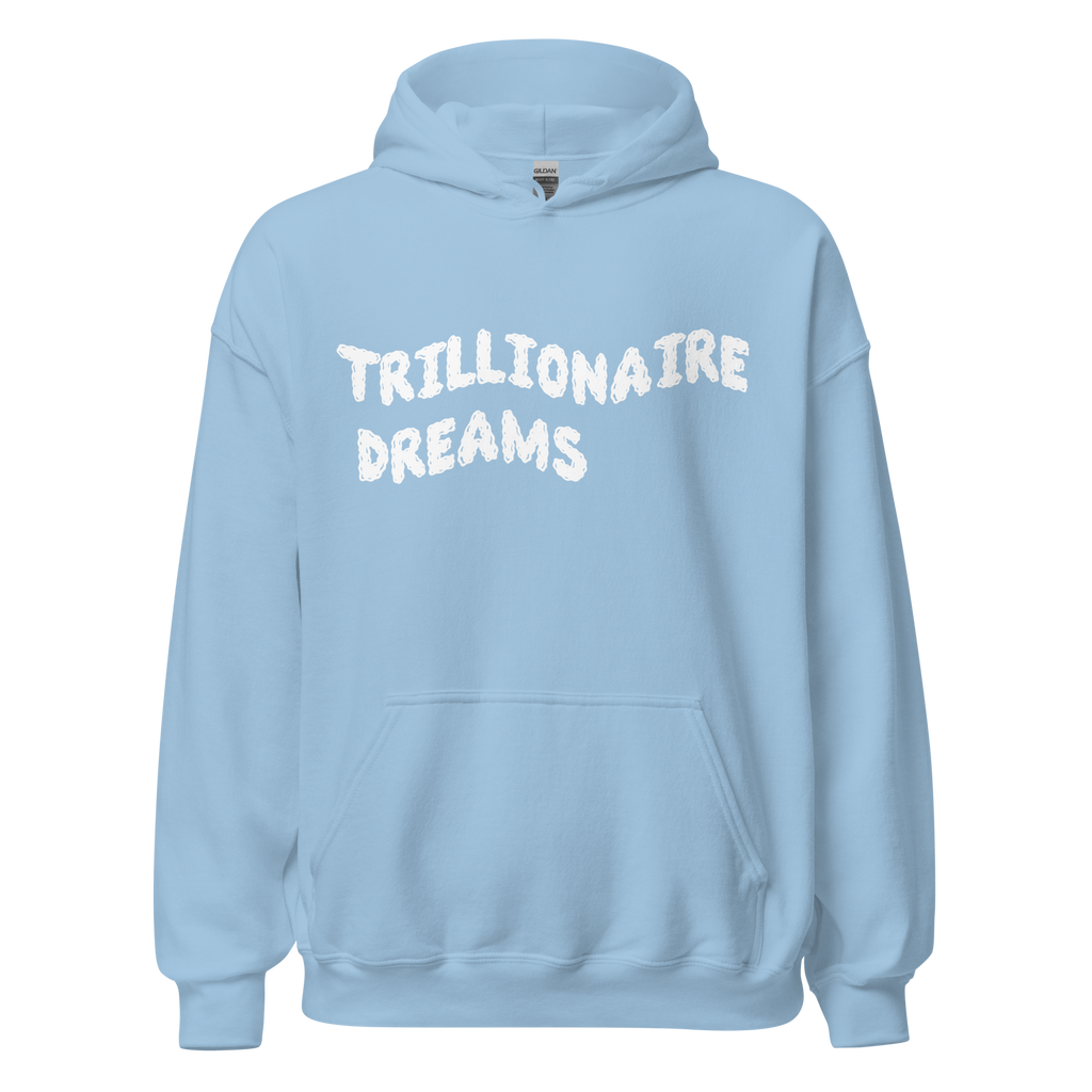 Trilionaire Dreams White Wavy Unisex Hoodie