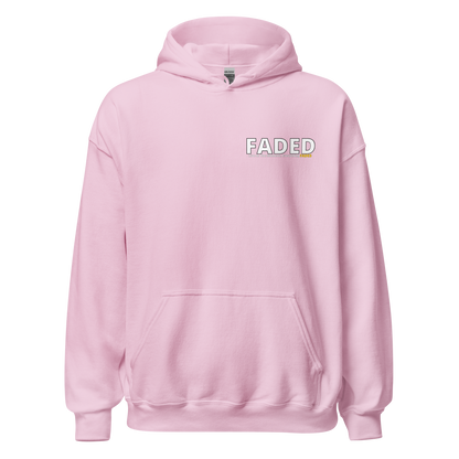 Faded (Subtle Yellow Logo/Left Breast/Back Logo) "Live In The Moment" Unisex Hoodie