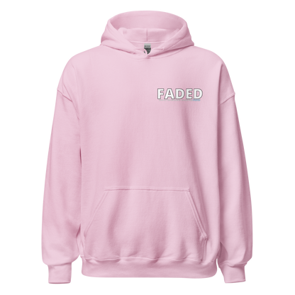 Faded (Subtle Blue Logo/Left Breast/Back Logo) "Live In The Moment" Unisex Hoodie