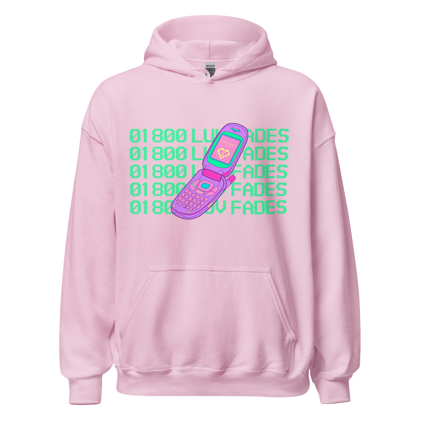 1-800-LUV-FADES "Broken Heart Club Cellphone" Unisex Hoodie