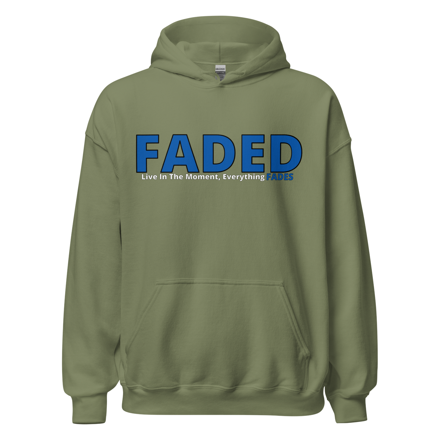 Faded (Blue Logo) "Live In The Moment" Unisex Hoodie