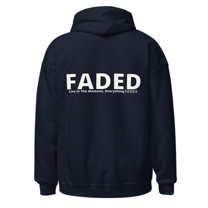 Faded (Subtle Grey Logo/Left Breast/Back Logo) "Live In The Moment" Unisex Hoodie