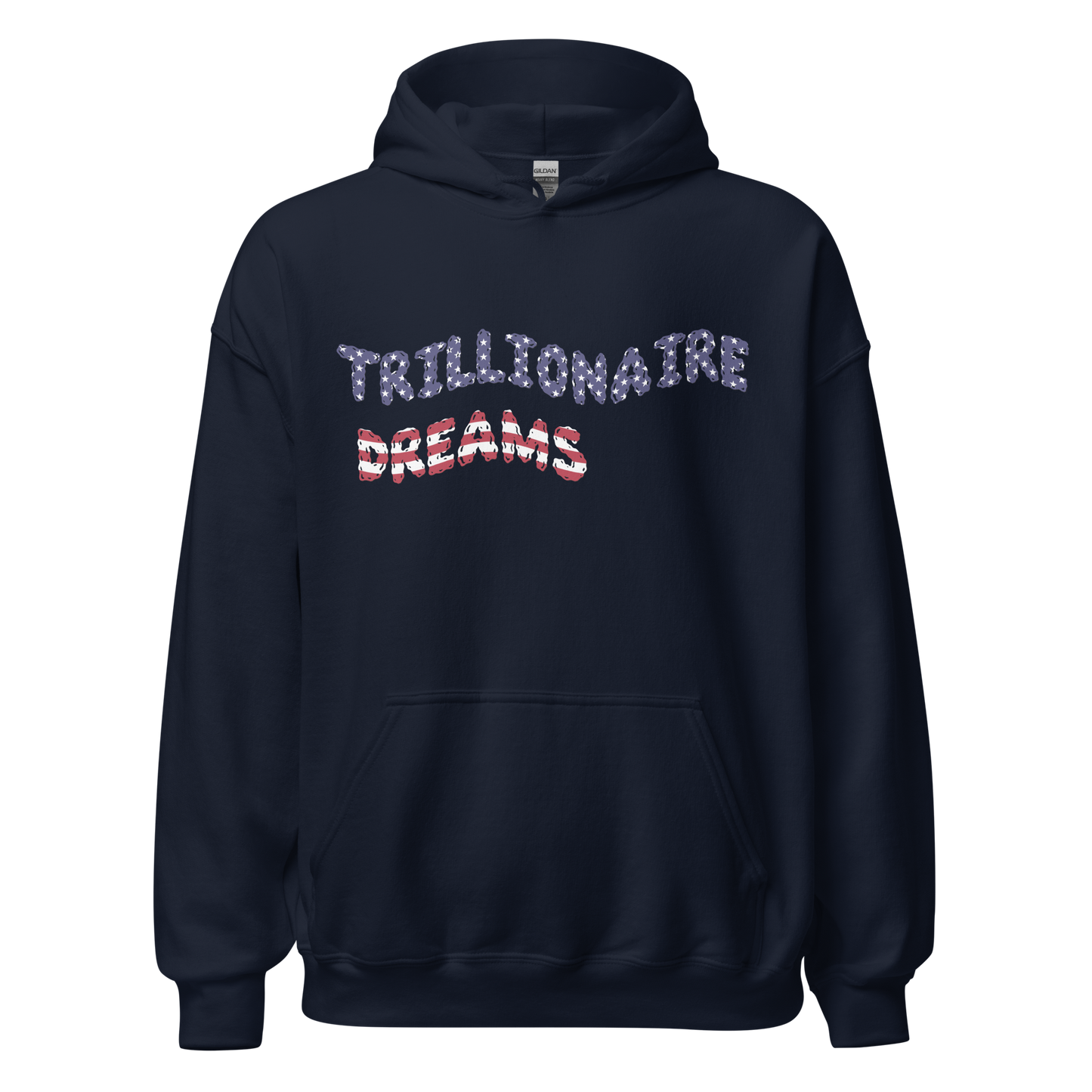 Trillionaire Dreams American Flag Wavy Logo Unisex Hoodie