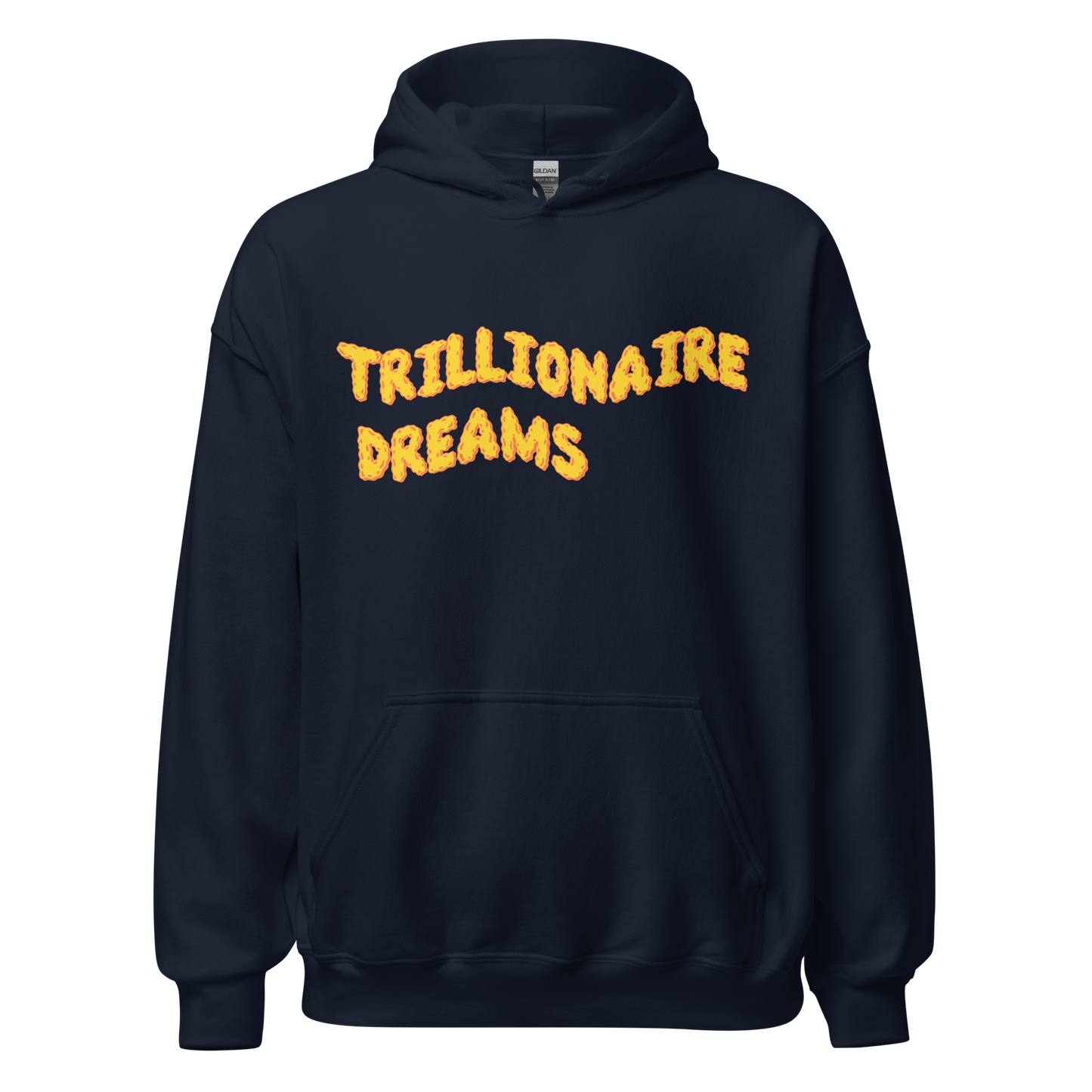 Trillionaire Dreams Yellow/Orange Wavy Logo Unisex Hoodie