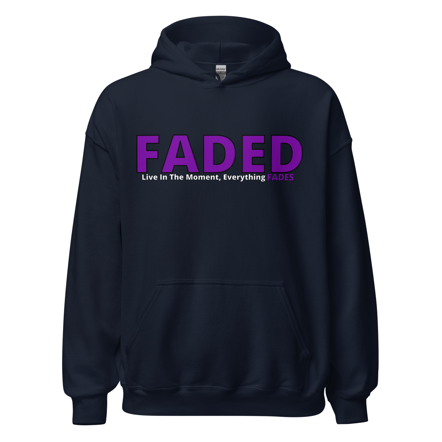 Faded (Purple Logo) "Live In The Moment" Unisex Hoodie